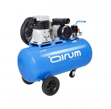 Compresor de aire Air JMB con tanque azul y motor potente para uso industrial.