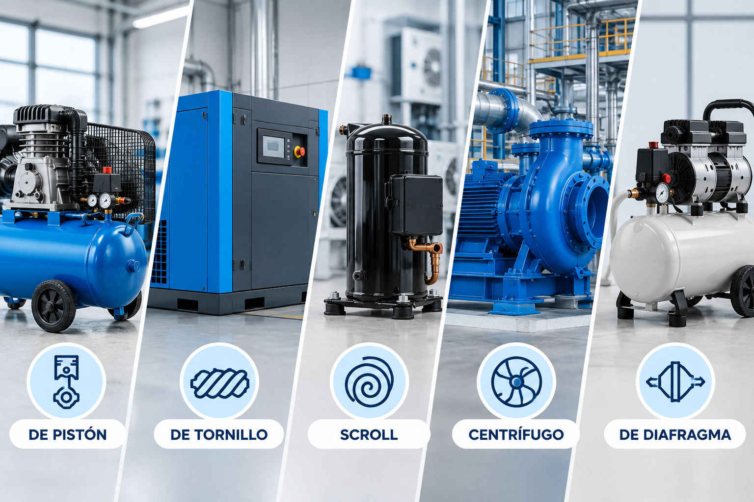 Tipos de compresores industriales